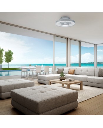 ***OFER/DES*** TIBET * VENTILADOR PLATA 35W PLAFON LED 70W CON MANDO Y APP